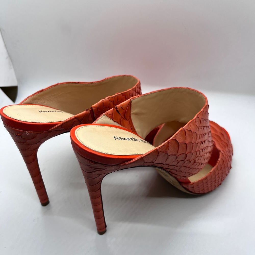 Alexandre Birman Heeled Snakeskin Mules, Sz 40/US9 - Picture 3 of 9